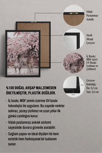 HOMEPACK Ahşap Çerçeveli Tablo Çerçeveli Poster Sanatsal Modern Duvar Dekoru BEK-8191