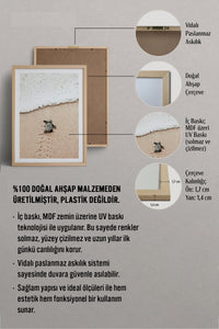 HOMEPACK Ahşap Çerçeveli Tablo Çerçeveli Poster Sanatsal Modern Duvar Dekoru BEK-8192