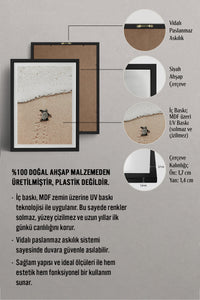 HOMEPACK Ahşap Çerçeveli Tablo Çerçeveli Poster Sanatsal Modern Duvar Dekoru BEK-8192
