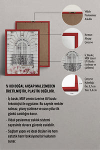 HOMEPACK Ahşap Çerçeveli Tablo Çerçeveli Poster Sanatsal Modern Duvar Dekoru BEK-8194