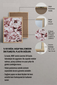 HOMEPACK Ahşap Çerçeveli Tablo Çerçeveli Poster Sanatsal Modern Duvar Dekoru BEK-8195