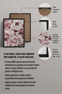 HOMEPACK Ahşap Çerçeveli Tablo Çerçeveli Poster Sanatsal Modern Duvar Dekoru BEK-8195