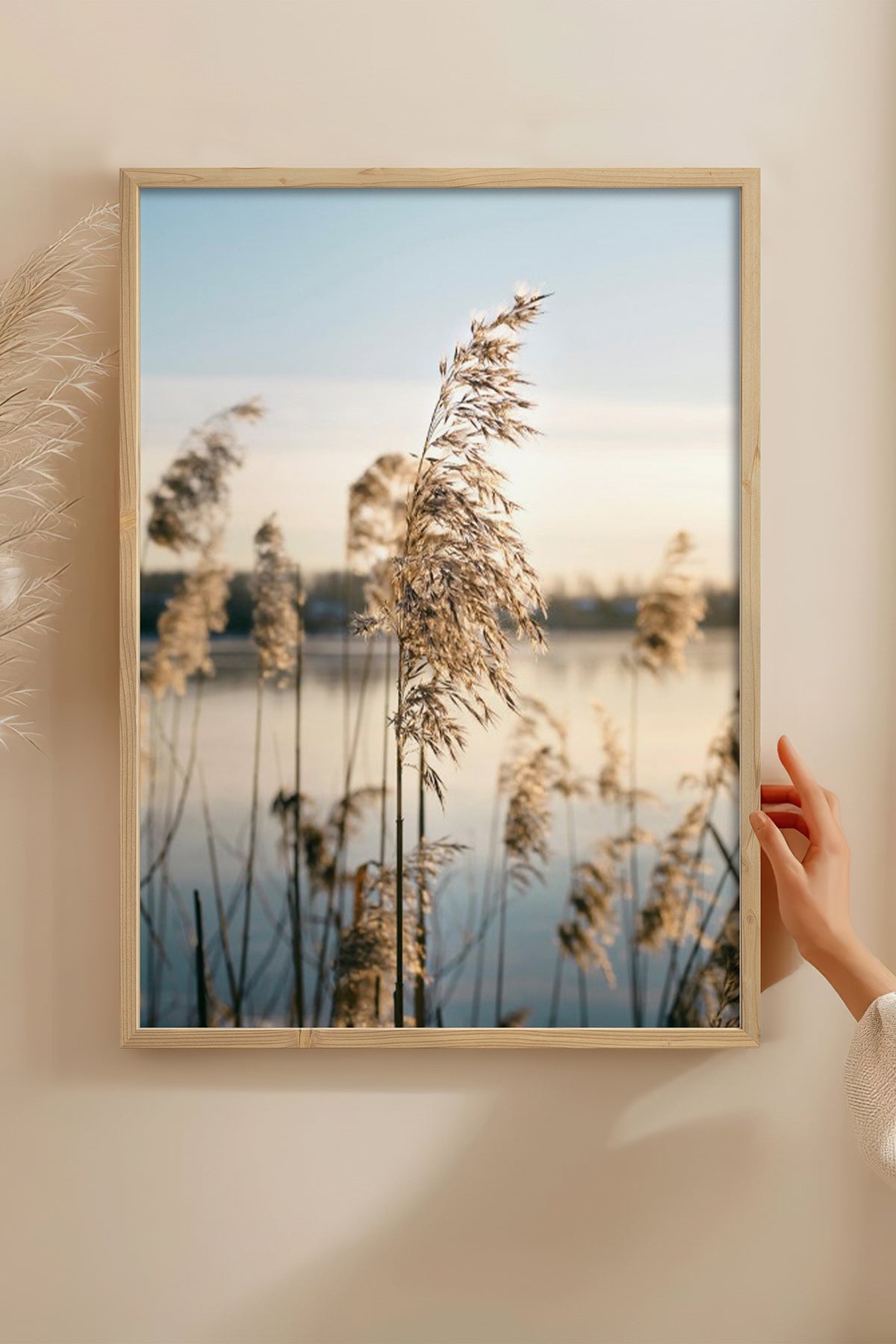 HOMEPACK Ahşap Çerçeveli Tablo Çerçeveli Poster Sanatsal Modern Duvar Dekoru BEK-8196