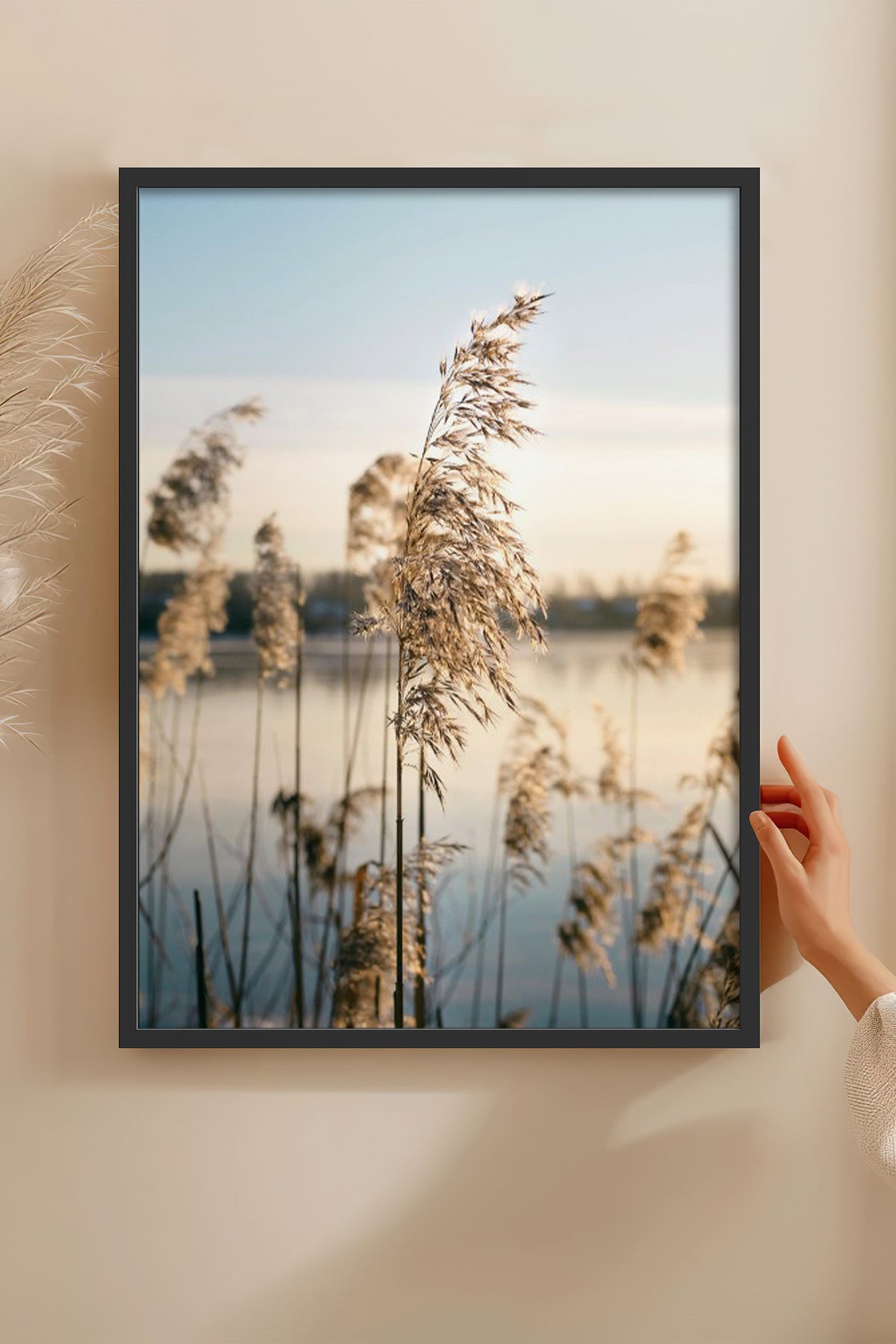 HOMEPACK Ahşap Çerçeveli Tablo Çerçeveli Poster Sanatsal Modern Duvar Dekoru BEK-8196