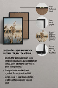 HOMEPACK Ahşap Çerçeveli Tablo Çerçeveli Poster Sanatsal Modern Duvar Dekoru BEK-8196