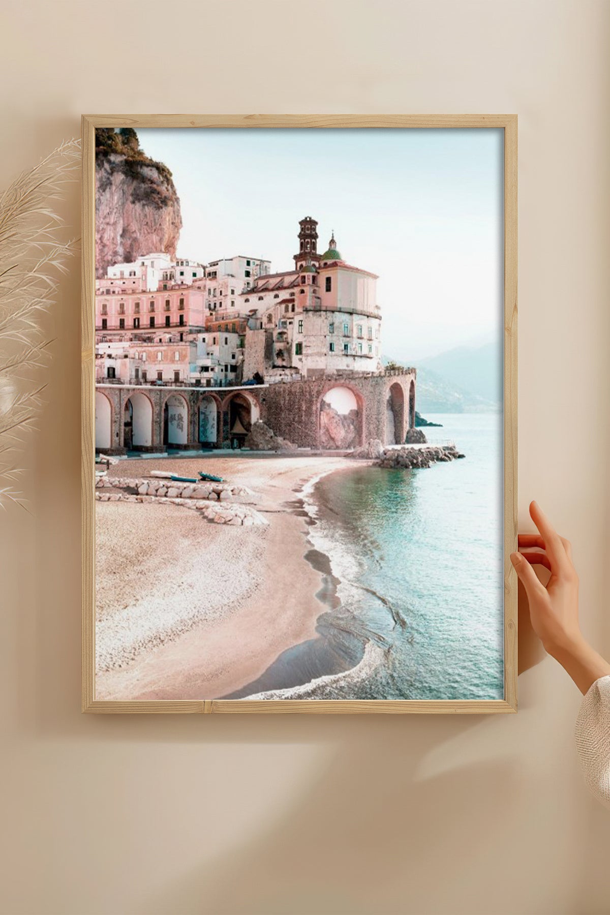 HOMEPACK Ahşap Çerçeveli Tablo Çerçeveli Poster Sanatsal Modern Duvar Dekoru BEK-8197