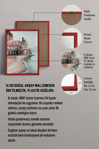 HOMEPACK Ahşap Çerçeveli Tablo Çerçeveli Poster Sanatsal Modern Duvar Dekoru BEK-8197