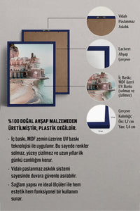 HOMEPACK Ahşap Çerçeveli Tablo Çerçeveli Poster Sanatsal Modern Duvar Dekoru BEK-8197