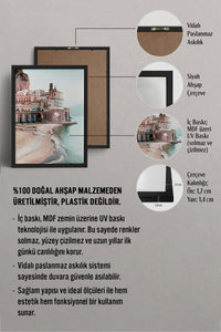HOMEPACK Ahşap Çerçeveli Tablo Çerçeveli Poster Sanatsal Modern Duvar Dekoru BEK-8197