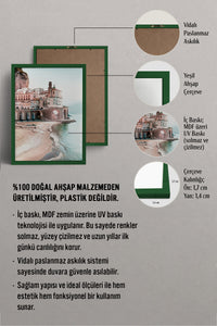 HOMEPACK Ahşap Çerçeveli Tablo Çerçeveli Poster Sanatsal Modern Duvar Dekoru BEK-8197