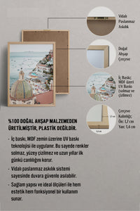 HOMEPACK Ahşap Çerçeveli Tablo Çerçeveli Poster Sanatsal Modern Duvar Dekoru BEK-8198