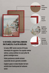 HOMEPACK Ahşap Çerçeveli Tablo Çerçeveli Poster Sanatsal Modern Duvar Dekoru BEK-8198