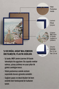 HOMEPACK Ahşap Çerçeveli Tablo Çerçeveli Poster Sanatsal Modern Duvar Dekoru BEK-8198