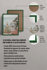 HOMEPACK Ahşap Çerçeveli Tablo Çerçeveli Poster Sanatsal Modern Duvar Dekoru BEK-8198