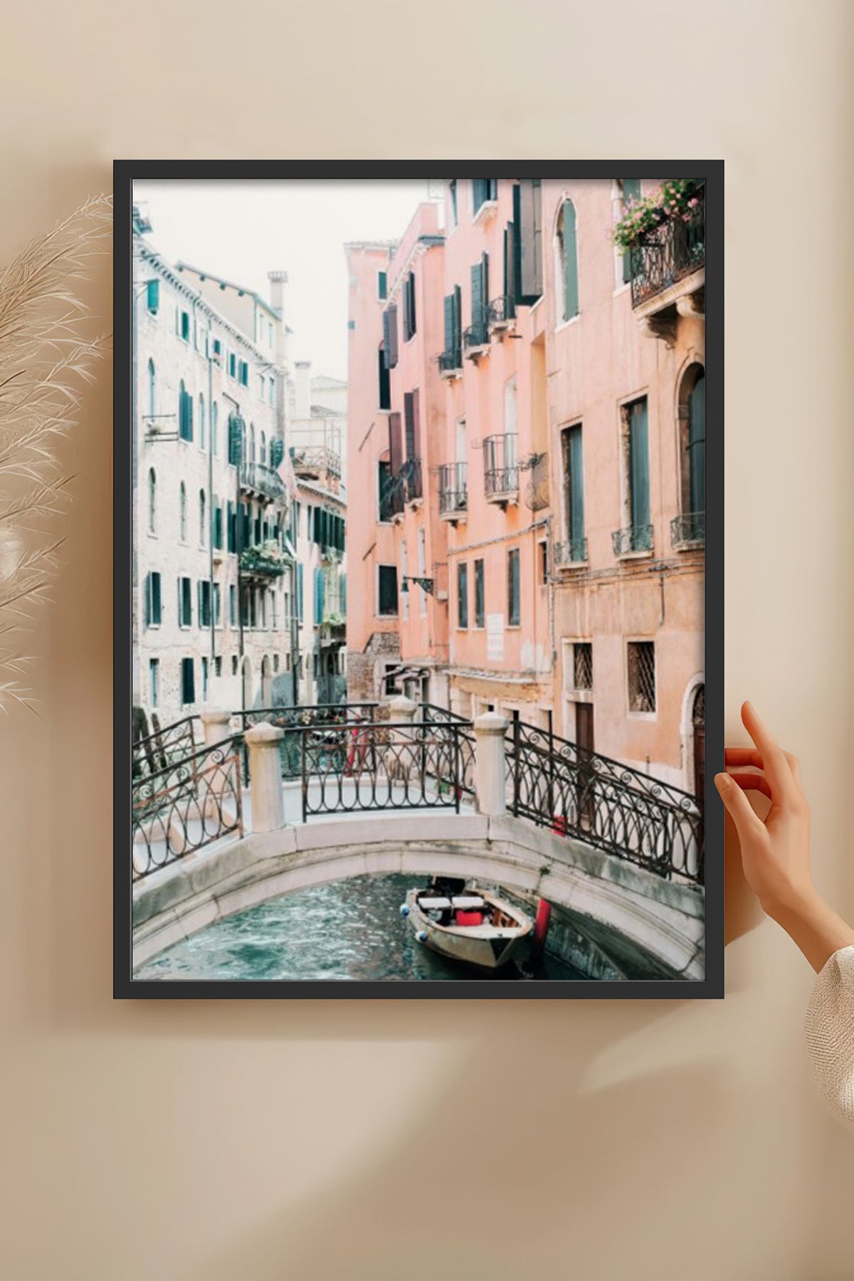 HOMEPACK Ahşap Çerçeveli Tablo Çerçeveli Poster Sanatsal Modern Duvar Dekoru BEK-8199