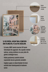 HOMEPACK Ahşap Çerçeveli Tablo Çerçeveli Poster Sanatsal Modern Duvar Dekoru BEK-8199