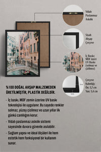 HOMEPACK Ahşap Çerçeveli Tablo Çerçeveli Poster Sanatsal Modern Duvar Dekoru BEK-8199