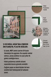 HOMEPACK Ahşap Çerçeveli Tablo Çerçeveli Poster Sanatsal Modern Duvar Dekoru BEK-8199