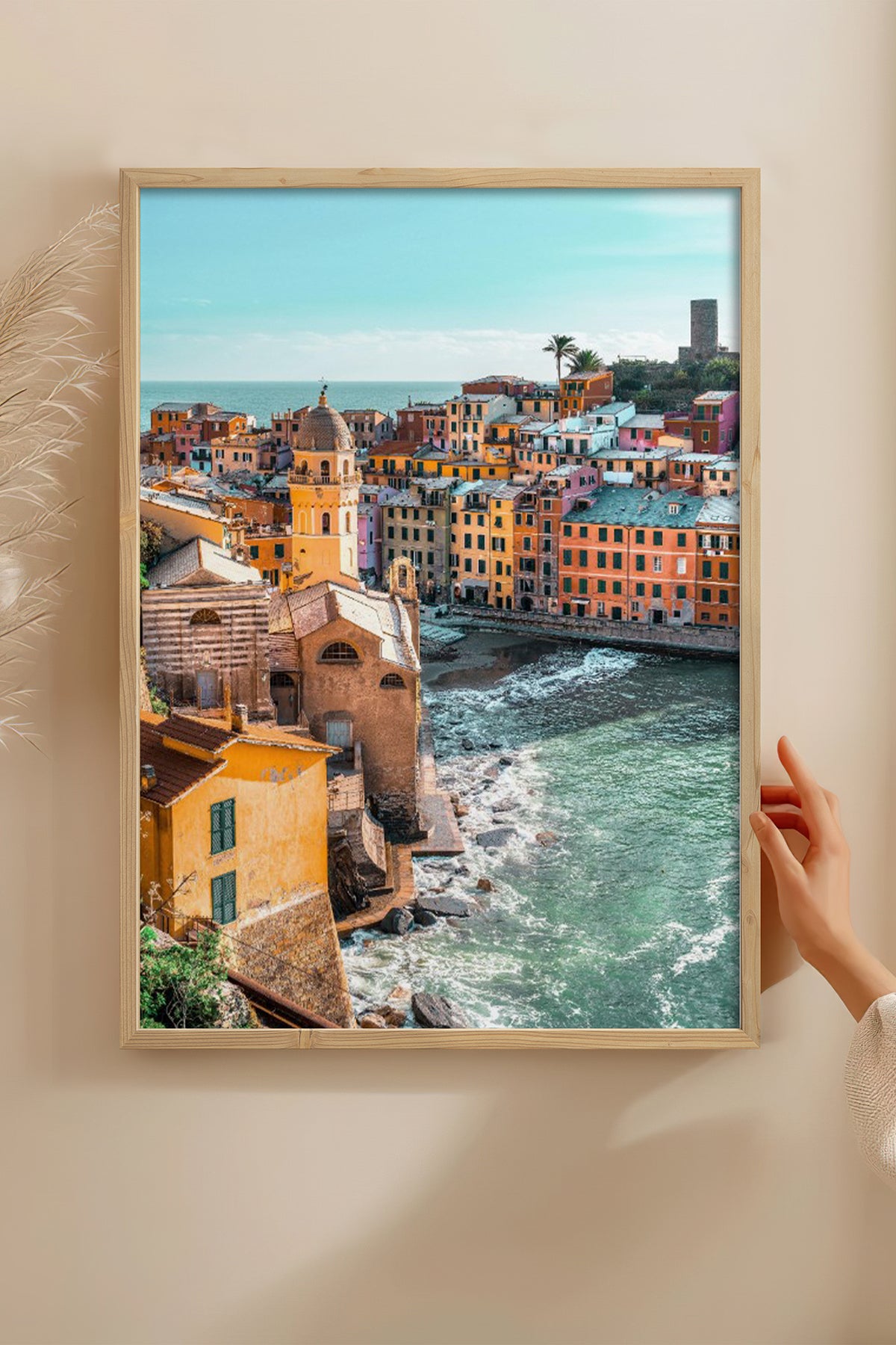HOMEPACK Ahşap Çerçeveli Tablo Çerçeveli Poster Sanatsal Modern Duvar Dekoru BEK-8201