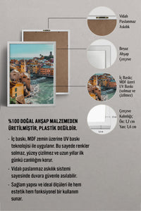 HOMEPACK Ahşap Çerçeveli Tablo Çerçeveli Poster Sanatsal Modern Duvar Dekoru BEK-8201