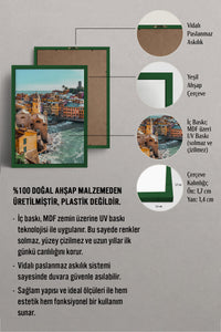 HOMEPACK Ahşap Çerçeveli Tablo Çerçeveli Poster Sanatsal Modern Duvar Dekoru BEK-8201