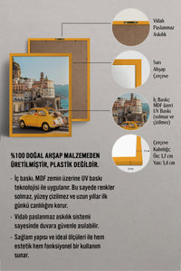 HOMEPACK Ahşap Çerçeveli Tablo Çerçeveli Poster Sanatsal Modern Duvar Dekoru BEK-8202