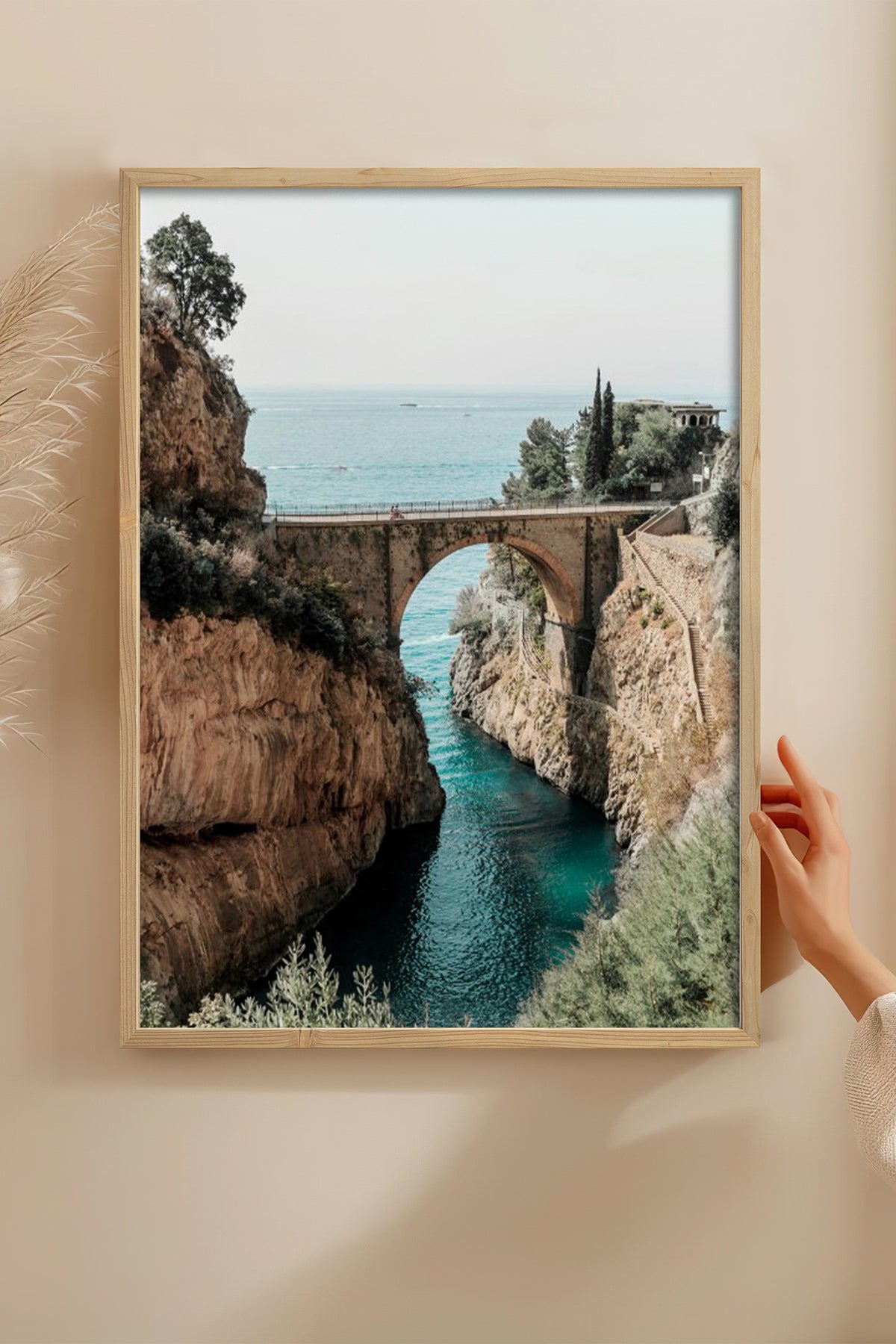 HOMEPACK Ahşap Çerçeveli Tablo Çerçeveli Poster Sanatsal Modern Duvar Dekoru BEK-8203