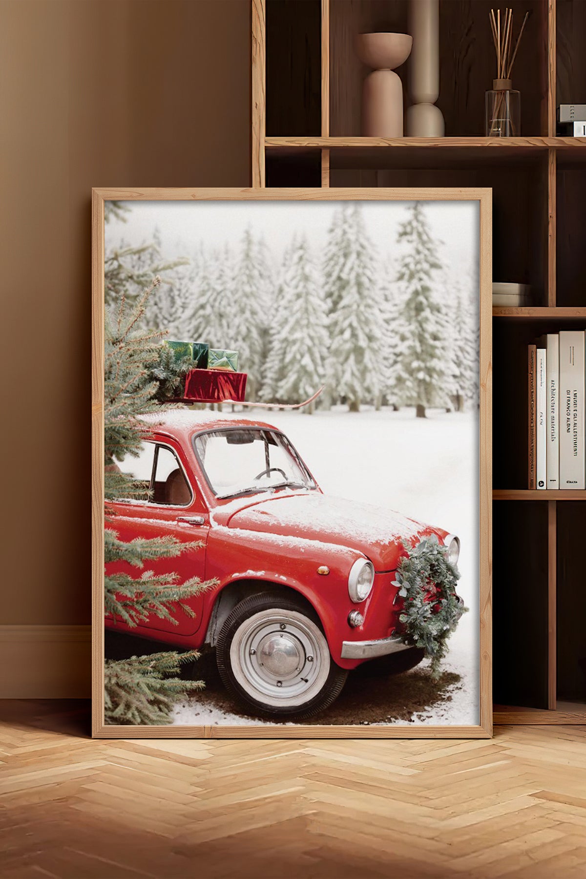 HOMEPACK Ahşap Çerçeveli Tablo Çerçeveli Poster Sanatsal Modern Duvar Dekoru BEK-8204
