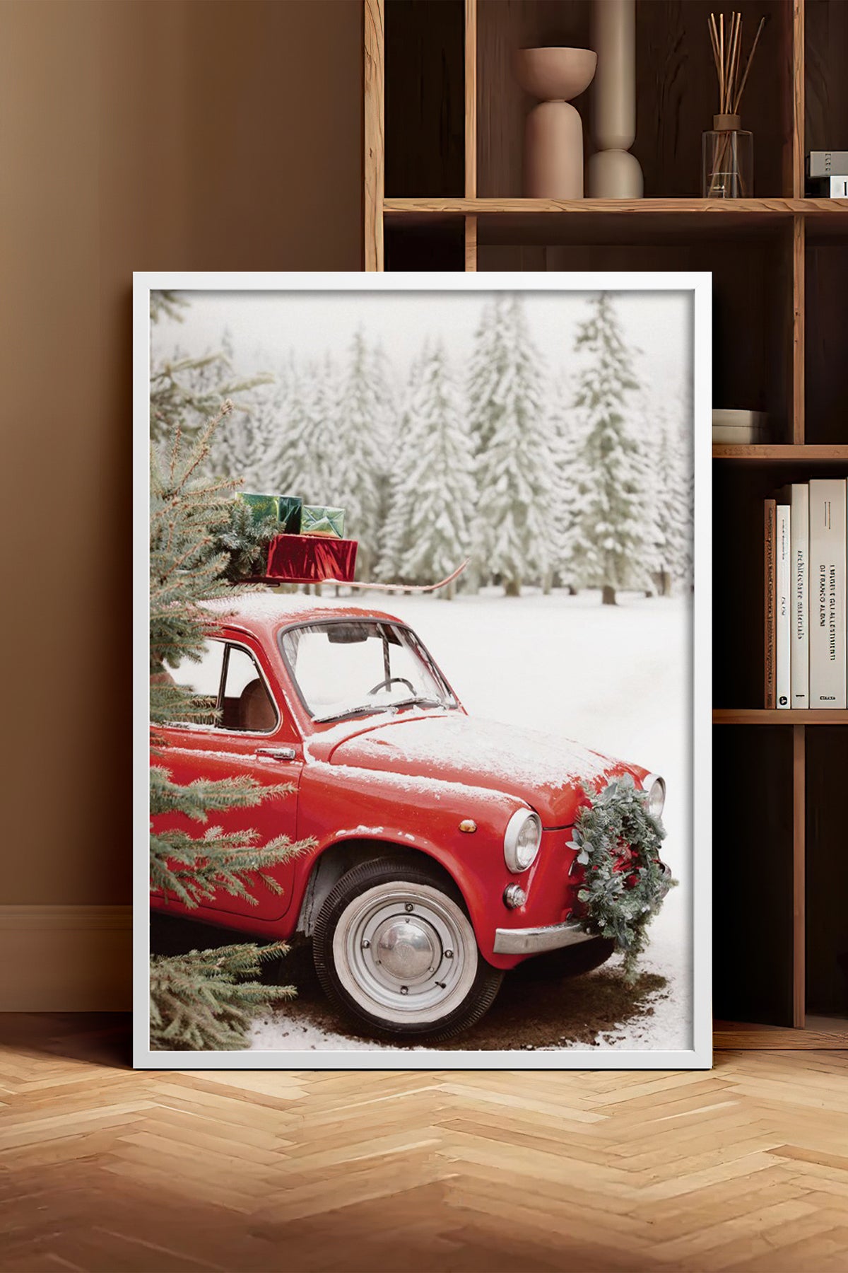 HOMEPACK Ahşap Çerçeveli Tablo Çerçeveli Poster Sanatsal Modern Duvar Dekoru BEK-8204