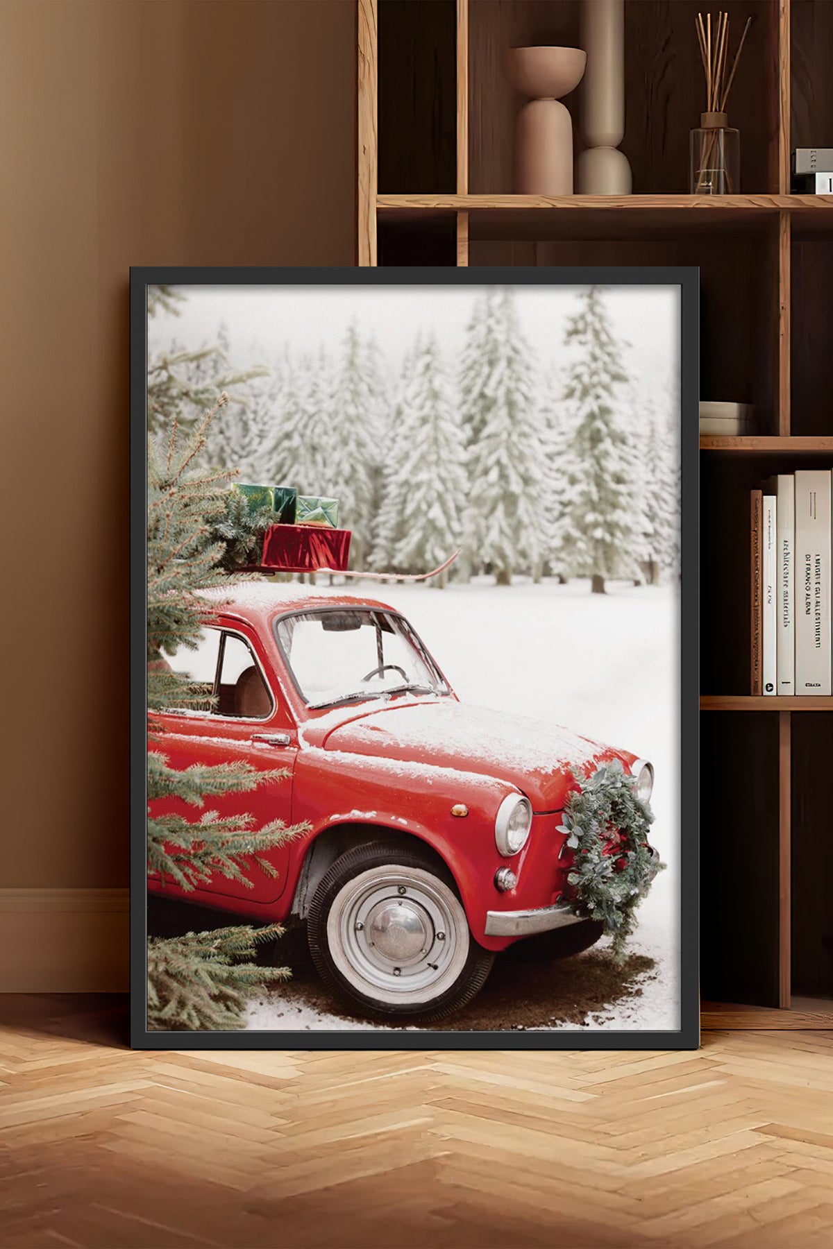 HOMEPACK Ahşap Çerçeveli Tablo Çerçeveli Poster Sanatsal Modern Duvar Dekoru BEK-8204