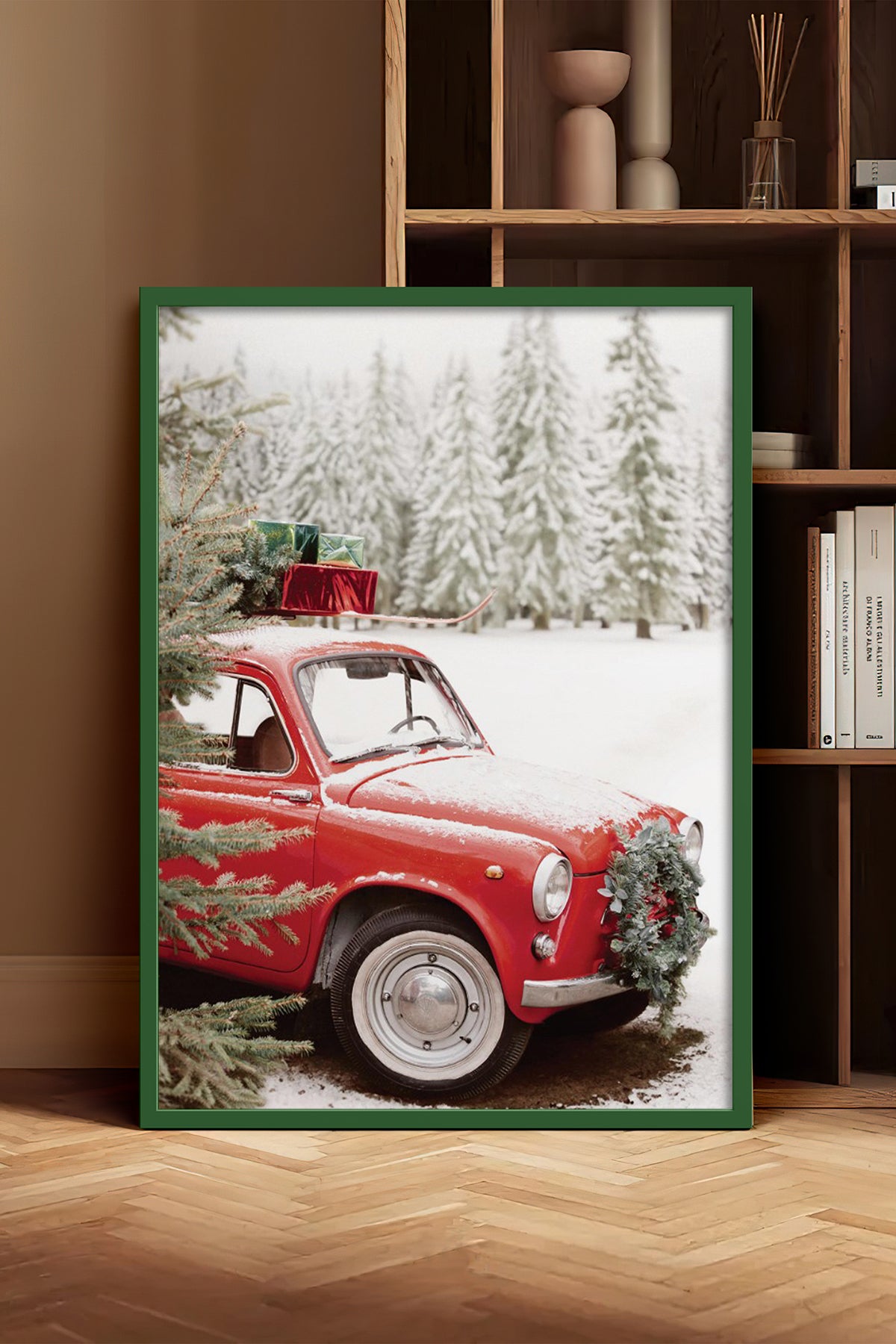 HOMEPACK Ahşap Çerçeveli Tablo Çerçeveli Poster Sanatsal Modern Duvar Dekoru BEK-8204