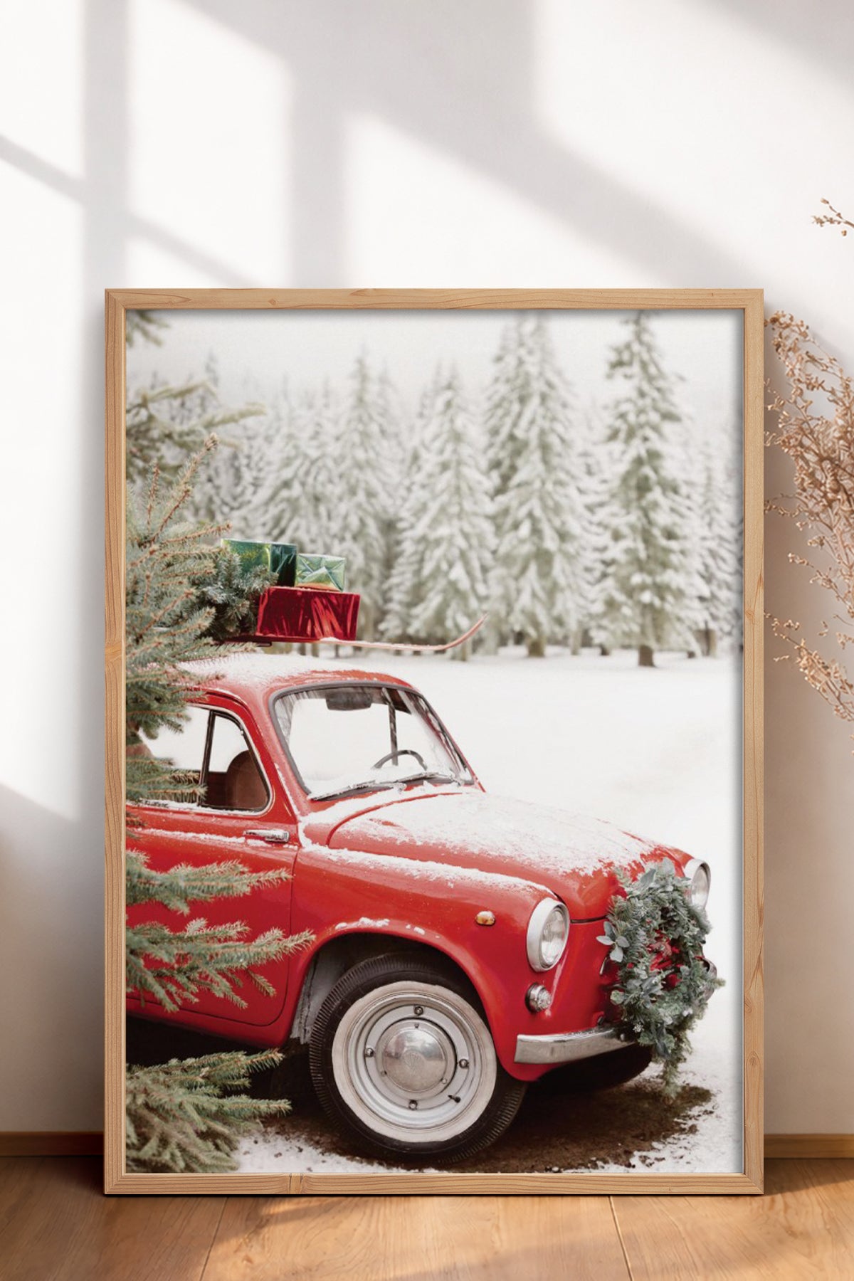 HOMEPACK Ahşap Çerçeveli Tablo Çerçeveli Poster Sanatsal Modern Duvar Dekoru BEK-8204