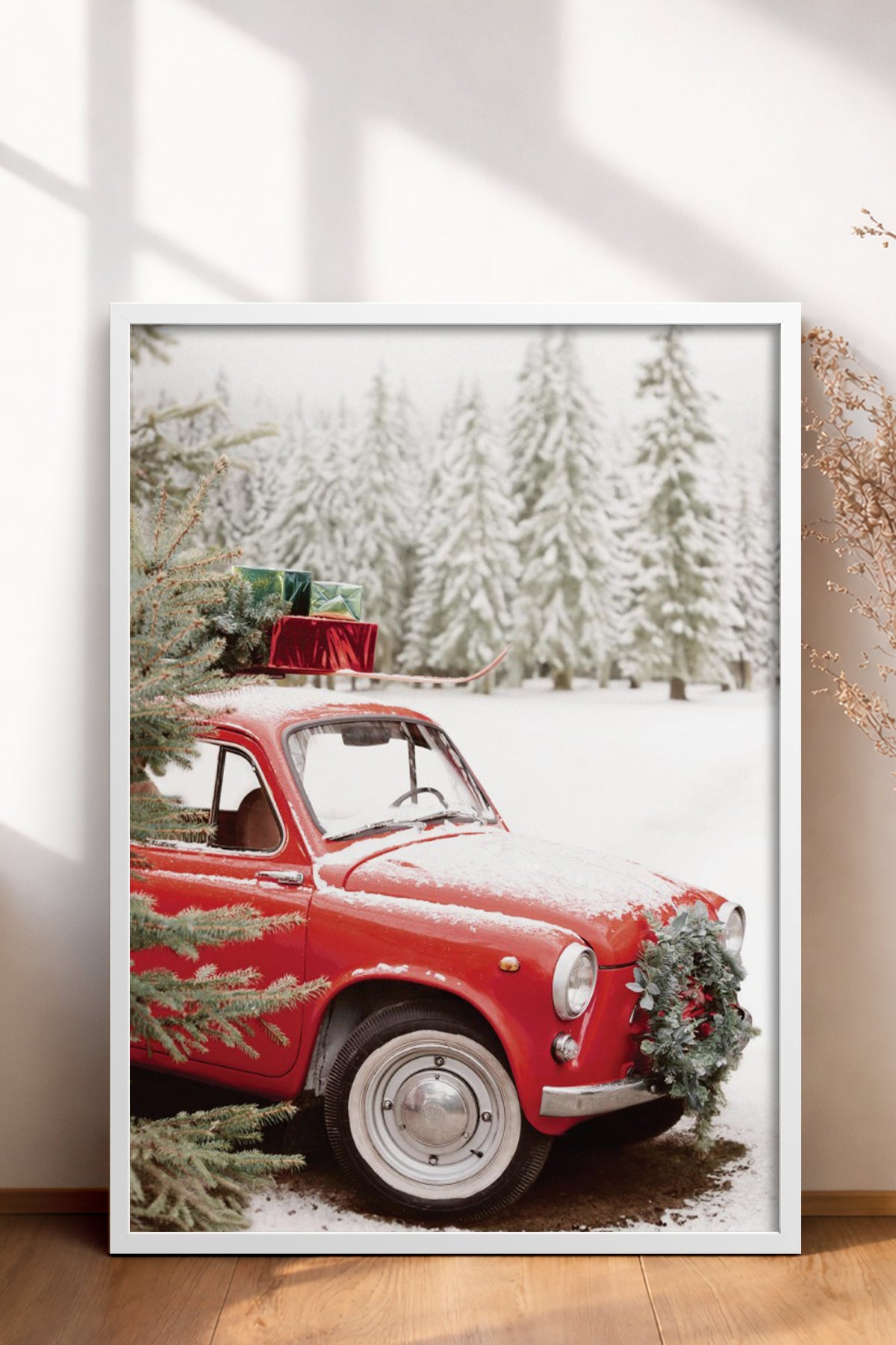 HOMEPACK Ahşap Çerçeveli Tablo Çerçeveli Poster Sanatsal Modern Duvar Dekoru BEK-8204