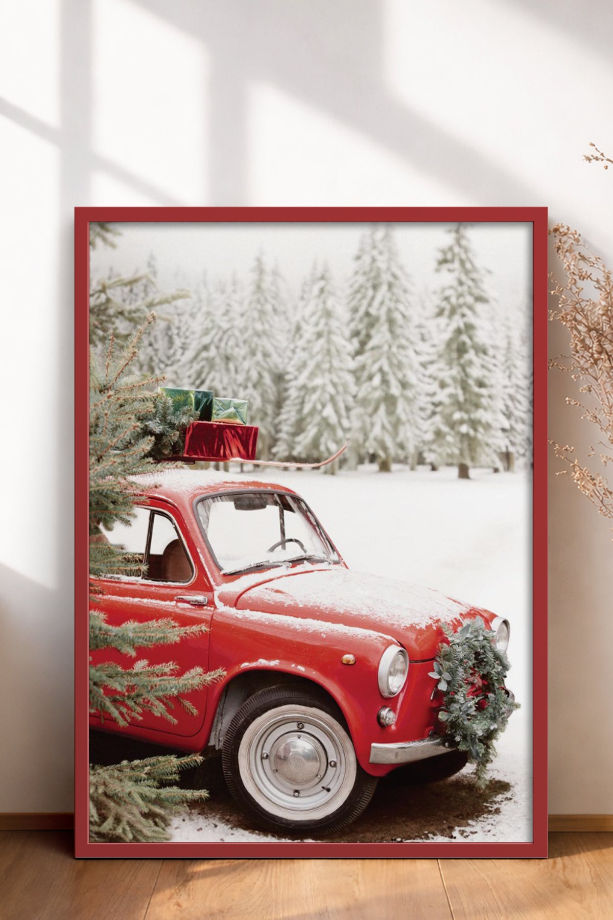 HOMEPACK Ahşap Çerçeveli Tablo Çerçeveli Poster Sanatsal Modern Duvar Dekoru BEK-8204