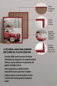 HOMEPACK Ahşap Çerçeveli Tablo Çerçeveli Poster Sanatsal Modern Duvar Dekoru BEK-8204