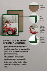 HOMEPACK Ahşap Çerçeveli Tablo Çerçeveli Poster Sanatsal Modern Duvar Dekoru BEK-8204