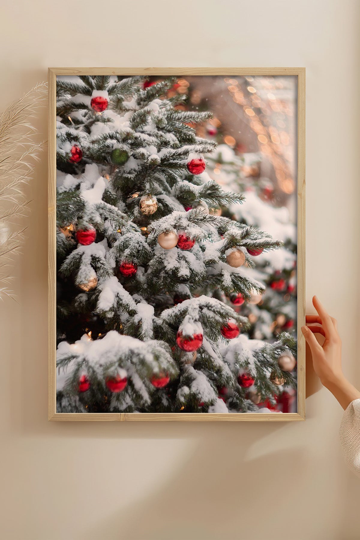 HOMEPACK Ahşap Çerçeveli Tablo Çerçeveli Poster Sanatsal Modern Duvar Dekoru BEK-8205