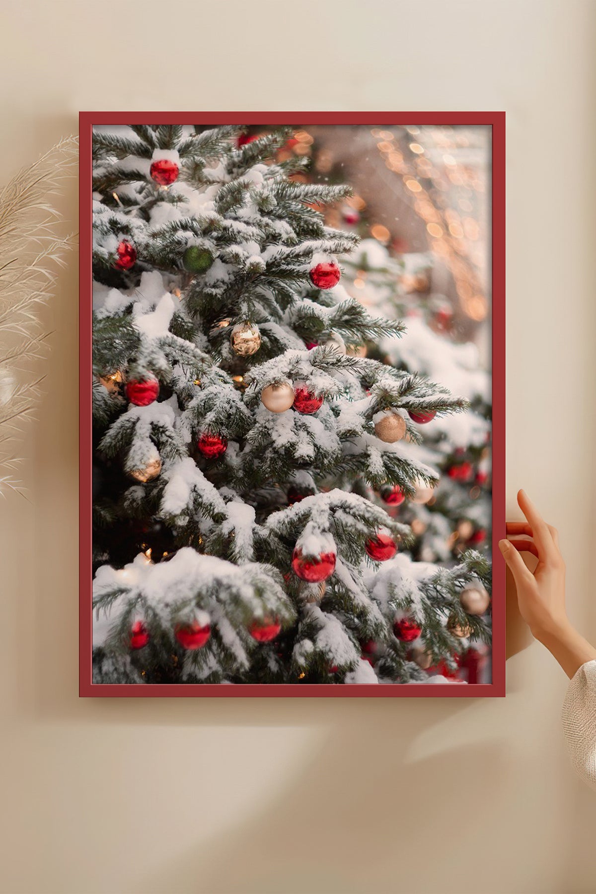 HOMEPACK Ahşap Çerçeveli Tablo Çerçeveli Poster Sanatsal Modern Duvar Dekoru BEK-8205