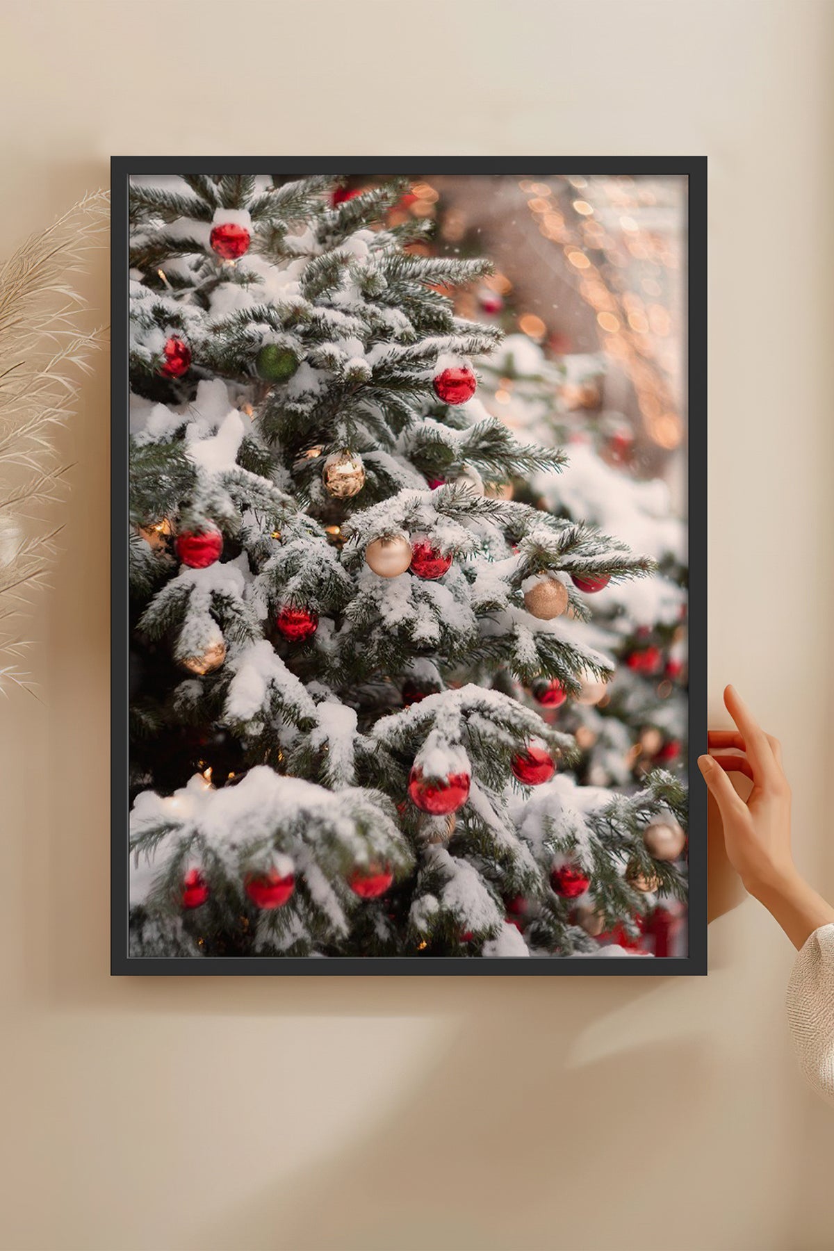 HOMEPACK Ahşap Çerçeveli Tablo Çerçeveli Poster Sanatsal Modern Duvar Dekoru BEK-8205