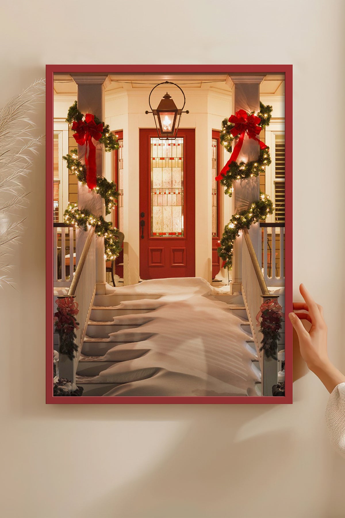 HOMEPACK Ahşap Çerçeveli Tablo Çerçeveli Poster Sanatsal Modern Duvar Dekoru BEK-8206