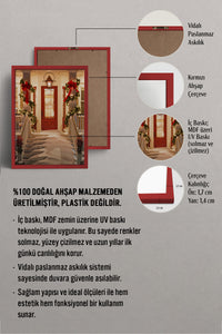 HOMEPACK Ahşap Çerçeveli Tablo Çerçeveli Poster Sanatsal Modern Duvar Dekoru BEK-8206