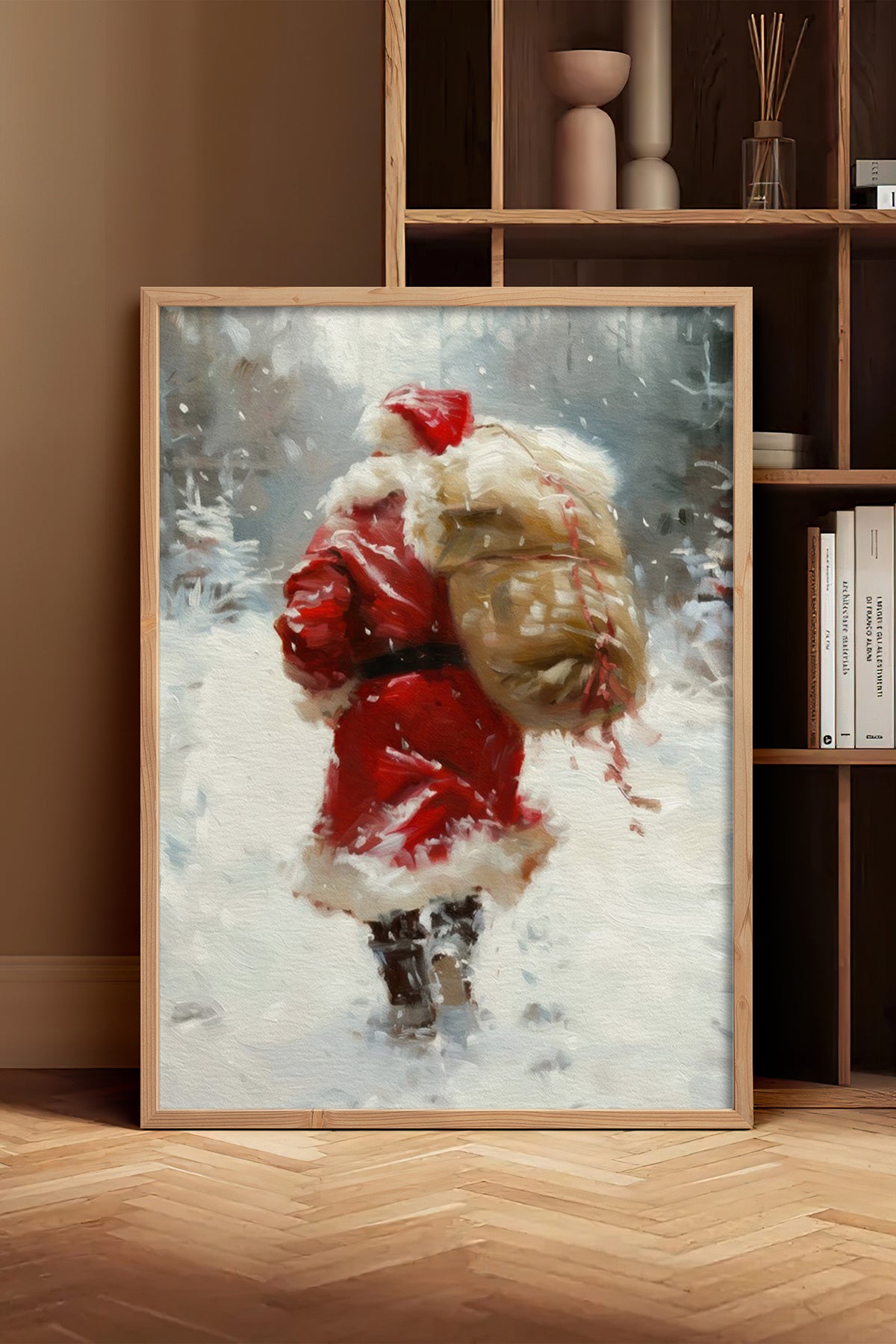 HOMEPACK Ahşap Çerçeveli Tablo Çerçeveli Poster Sanatsal Modern Duvar Dekoru BEK-8207