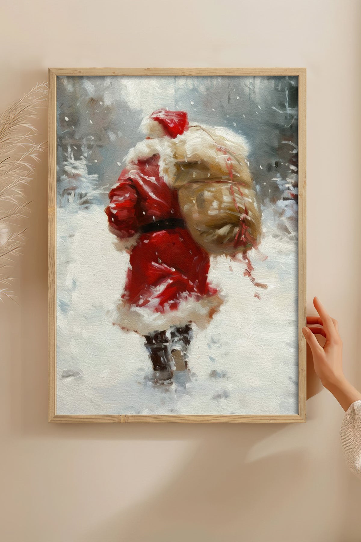 HOMEPACK Ahşap Çerçeveli Tablo Çerçeveli Poster Sanatsal Modern Duvar Dekoru BEK-8207