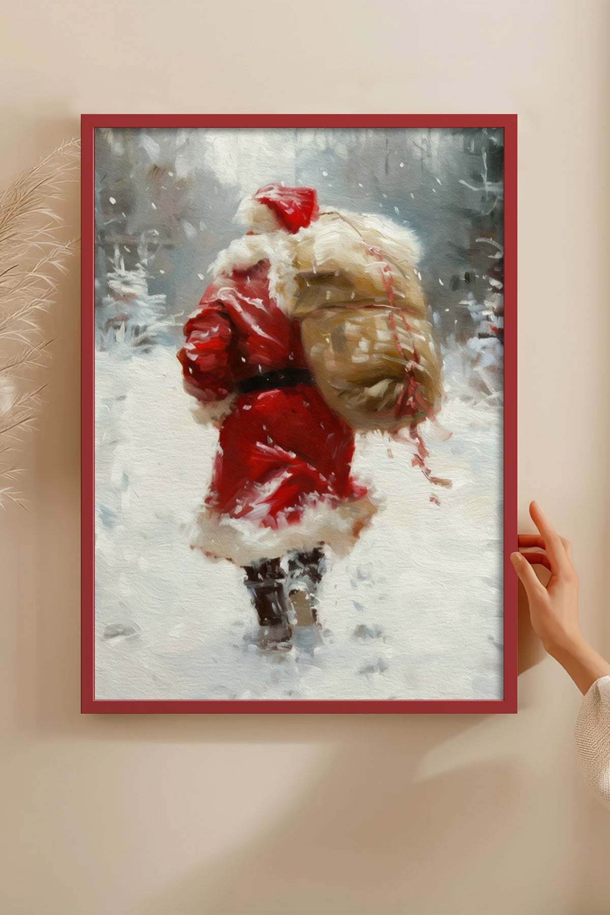 HOMEPACK Ahşap Çerçeveli Tablo Çerçeveli Poster Sanatsal Modern Duvar Dekoru BEK-8207
