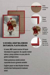 HOMEPACK Ahşap Çerçeveli Tablo Çerçeveli Poster Sanatsal Modern Duvar Dekoru BEK-8207