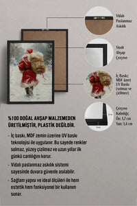 HOMEPACK Ahşap Çerçeveli Tablo Çerçeveli Poster Sanatsal Modern Duvar Dekoru BEK-8207
