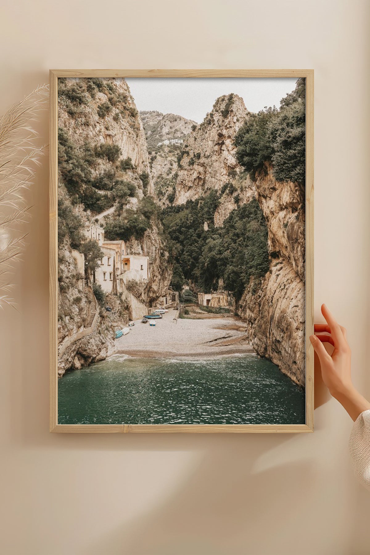 HOMEPACK Ahşap Çerçeveli Tablo Çerçeveli Poster Sanatsal Modern Duvar Dekoru BEK-8208