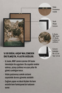 HOMEPACK Ahşap Çerçeveli Tablo Çerçeveli Poster Sanatsal Modern Duvar Dekoru BEK-8208