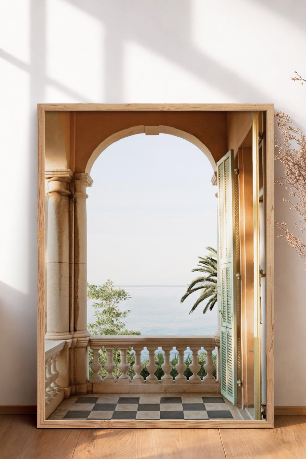 HOMEPACK Ahşap Çerçeveli Tablo Çerçeveli Poster Sanatsal Modern Duvar Dekoru BEK-8209