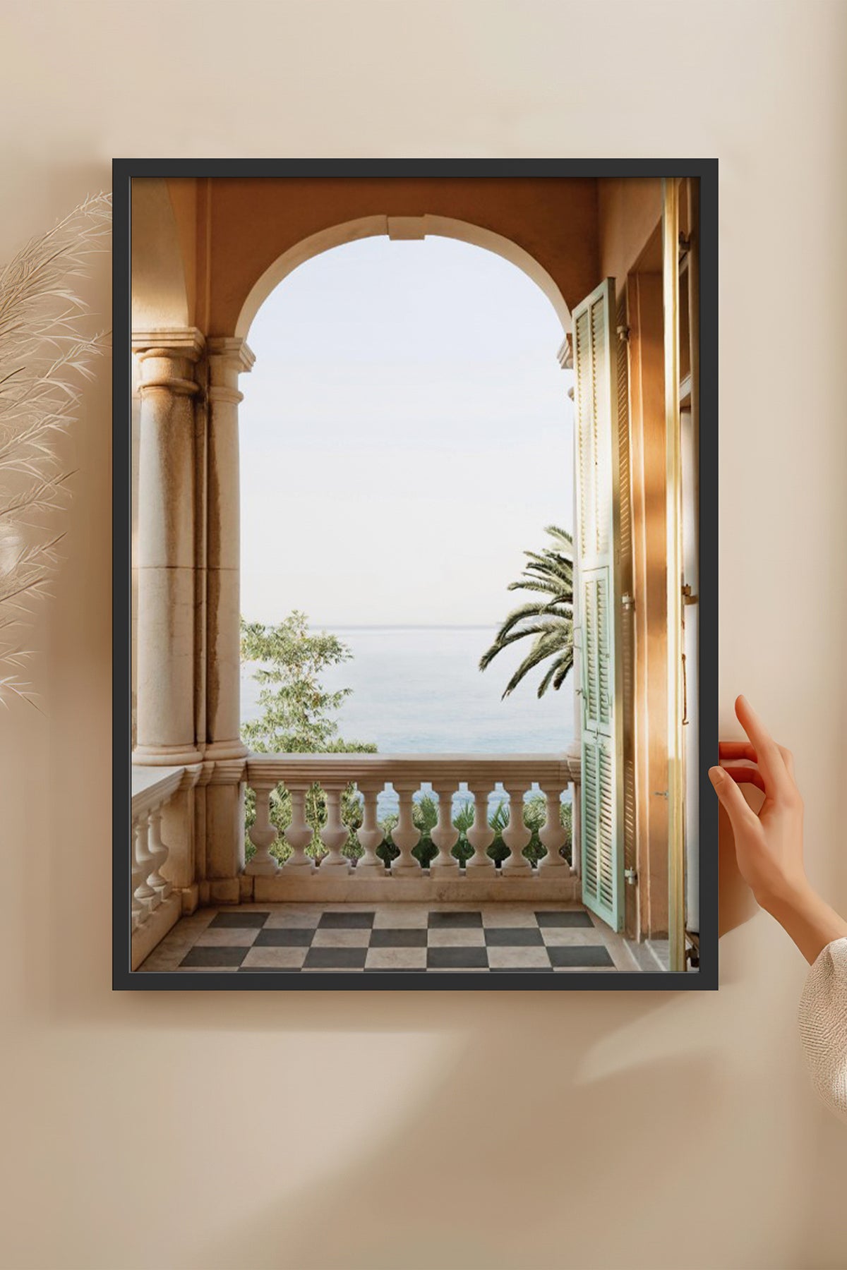HOMEPACK Ahşap Çerçeveli Tablo Çerçeveli Poster Sanatsal Modern Duvar Dekoru BEK-8209